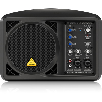 Behringer B205D Ultra-Compact 150W PA/Monitor Speaker System - 